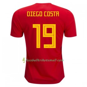 Günstige Fußballtrikots Spanien Diego Costa 19 WM 2018 Heimtrikotsatz kaufen